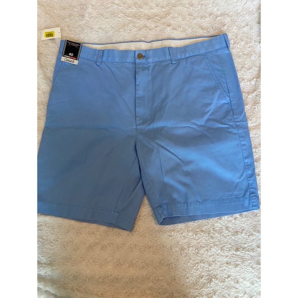 Round Tree & York Casuals Men’s Flat Front Classic Fit Blue Shorts Size 40 - Picture 1 of 8